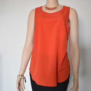 Mossimo Women's Top Blouse Coral orange summer XL